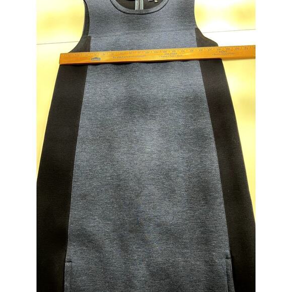 Madewell size medium dress black & blue colorblock minimalist classic core - Picture 8 of 8